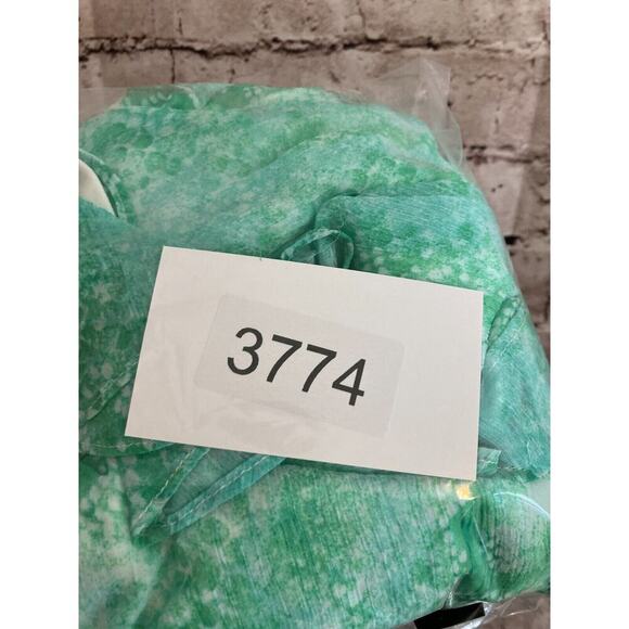 Judith March Dress Womens Large Turquoise Snakeskin Print Flowy Flutter Sleeve - Picture 9 of 12